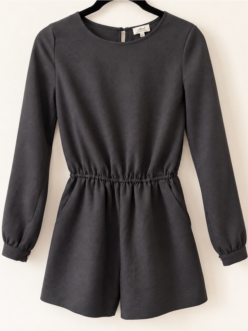 Wilfred Aritzia Black Long Sleeve Romper Size Small